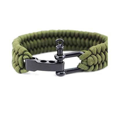6 bis 8 Zoll Paracord Survival U-Gürtel-Armband für Outdoor-Aktivitäten in über 200 Farben