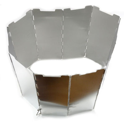Portable 10 Platten Aluminium Windschutzscheibe für Campingofen Winddicht und leicht