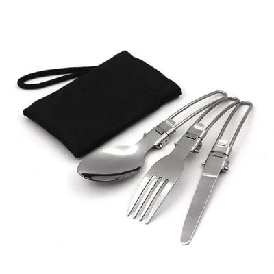 Stainless Steel Camping Dinnerware Set mit Silberneckerei Gabel und Löffel enthalten