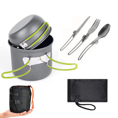 Outdoor Camping Wandern Picknick Aluminiumlegierung 12X16cm Rucksack-Kochtopf Mess Kit