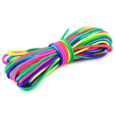 Outdoor Rainbow 550 Paracord 4mm 7 Innenkerne Polyester Fallschirmseilseil