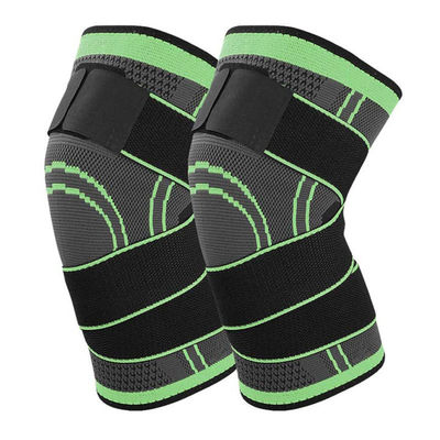 Custom Atemfähige Nylon-Knie-Hülle-Stützspange für ein verstellbares graues Knie-Schutz