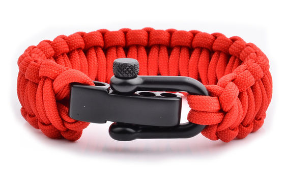 Verstellbares Paracord-Überlebensarmband mit Edelstahlschnüren und langlebigem Nylonseil