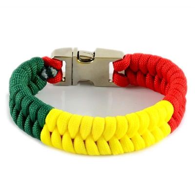 Über 200 Farben Handgefertigte Männer Metall Buckle Paracord Armband Nylon Seil Überleben Armband