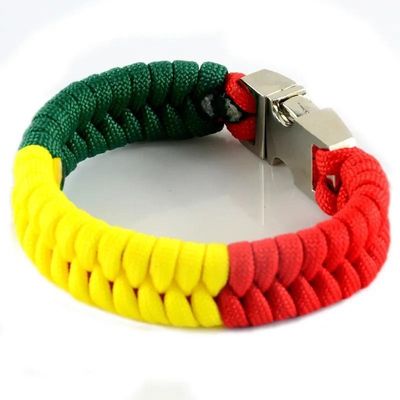 Über 200 Farben Handgefertigte Männer Metall Buckle Paracord Armband Nylon Seil Überleben Armband