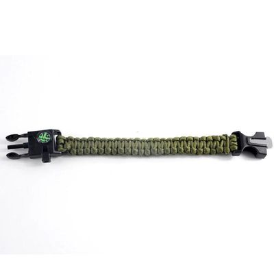 Outdoor-Paracord-Armband mit Feuerstarter und Pfeifenschnalle