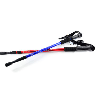 Outdoor Alpenstock Kletterstange 90-135cm 4 Sektionen Aluminium Teleskop Wanderstab