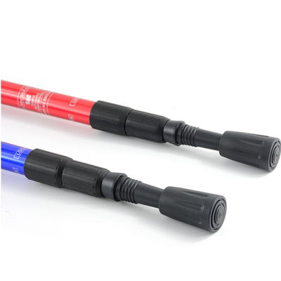 Outdoor Alpenstock Kletterstange 90-135cm 4 Sektionen Aluminium Teleskop Wanderstab