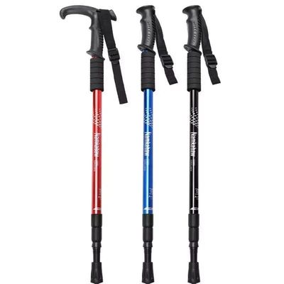 Wanderstab mit 3 Sektionen Aluminiumlegierung Trekking Stange 90-135cm