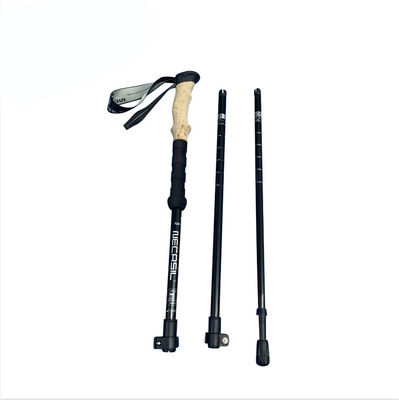 Outdoor-Abenteuer und Wandern Verstellbares Klappbares Trekking-Stiel Aluminium-Gehstäbchen