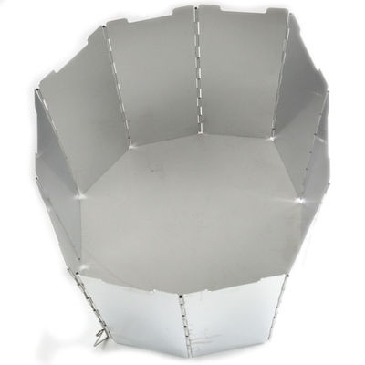 Portable 10 Platten Aluminium Windschutzscheibe für Campingofen Winddicht und leicht
