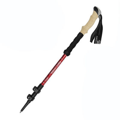 Outdoor-Abenteuer und Wandern Verstellbares Klappbares Trekking-Stiel Aluminium-Gehstäbchen