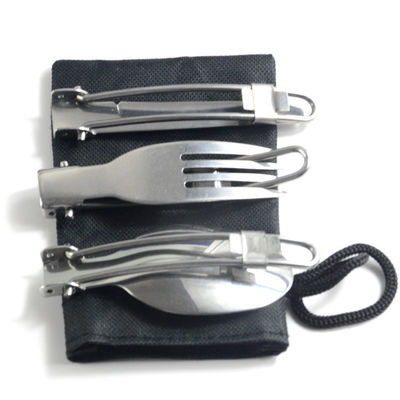 Stainless Steel Camping Dinnerware Set mit Silberneckerei Gabel und Löffel enthalten