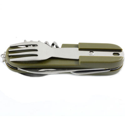 US Portable Folding Style Outdoor Camping Tableware Set Edelstahl Messer Gabel Löffel