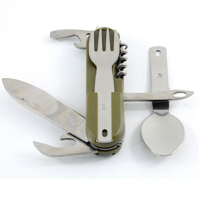 US Portable Folding Style Outdoor Camping Tableware Set Edelstahl Messer Gabel Löffel