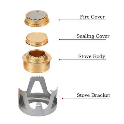 Portable Kochen Mini Spirit Brenner für Camping Picknick Klapphose Aluminium Außenofen