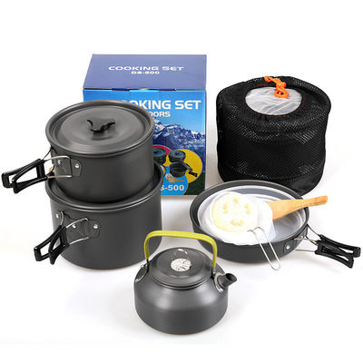 Outdoor Küche Aluminium Camping Topf und Pfannen Kochgeschirr Set mit schnellen Versandkosten