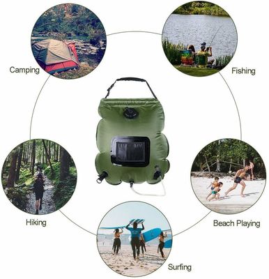 20L PVC Portable Outdoor Camping Duschbeutel für Solarheizung Dusche in Grün oder Blau