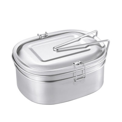 Anpassung Outdoor-Lunchbox aus Edelstahl Portabler Metall-Schulspeisenbehälter