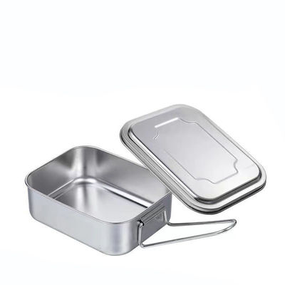 Anpassung Outdoor-Lunchbox aus Edelstahl Portabler Metall-Schulspeisenbehälter