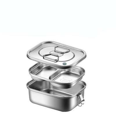 Anpassung Outdoor-Lunchbox aus Edelstahl Portabler Metall-Schulspeisenbehälter