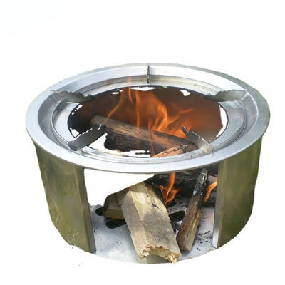 Winddichtes Edelstahl großes tragbares Picknick-Camping-Holzkochen zum Grillen
