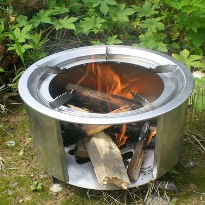 Winddichtes Edelstahl großes tragbares Picknick-Camping-Holzkochen zum Grillen
