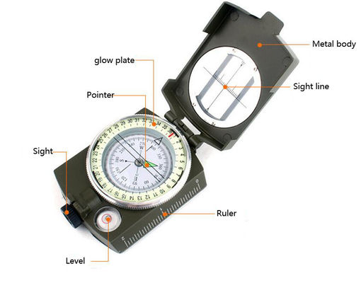 Außenkompass BK00923 Spezialprofi Metall-Taktikkompass mit Multifunktionsdesign