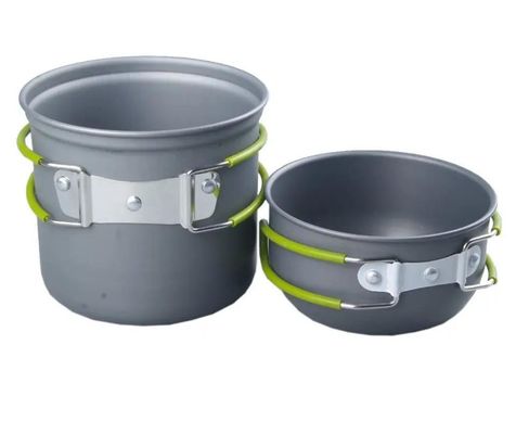 Aluminium Camping Kochgeschirr Mess Kit Portable Topf Set für Outdoor-Kochwaren
