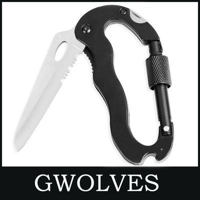 Outdoor Camping EDC Multi Tool Multifunktion Pocket Carabiner Messer 30-Tage Geld zurück