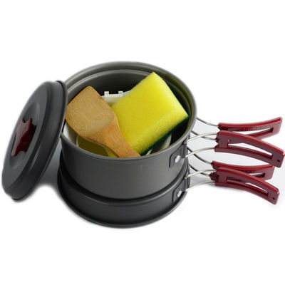 Außen-Aluminium-Guss-Kochgeschirr-Portable-Faltbar-Camping-Töpfe-Set-Aluminium-Material