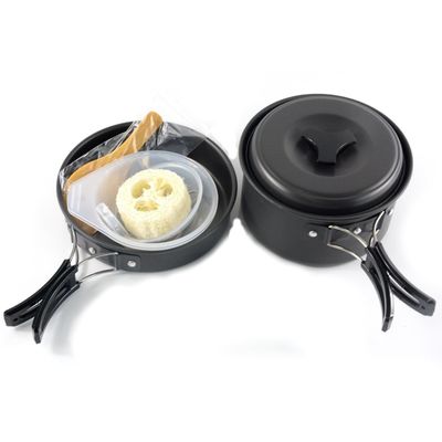 1 Pan Portable Style Camping Aluminium Kochgeschirr Set für das Outdoor-Kochen