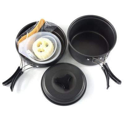 1 Pan Portable Style Camping Aluminium Kochgeschirr Set für das Outdoor-Kochen