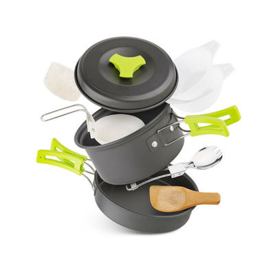 Portable Kochgeschirr für Camping Leichtgewicht Aluminium Brattopf und 1 Pfanne enthalten