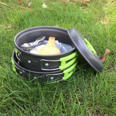Portable Kochgeschirr für Camping Leichtgewicht Aluminium Brattopf und 1 Pfanne enthalten