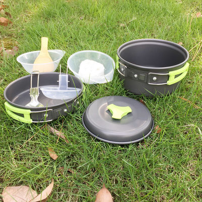 Portable Kochgeschirr für Camping Leichtgewicht Aluminium Brattopf und 1 Pfanne enthalten