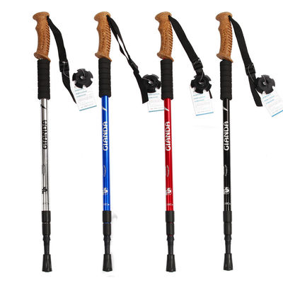 Ultraleichtes DGH668 4 Gemischte Walking Stick aus Aluminium aus Kohlenstofffaser für Wandern