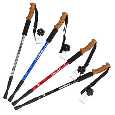 Ultraleichtes DGH668 4 Gemischte Walking Stick aus Aluminium aus Kohlenstofffaser für Wandern