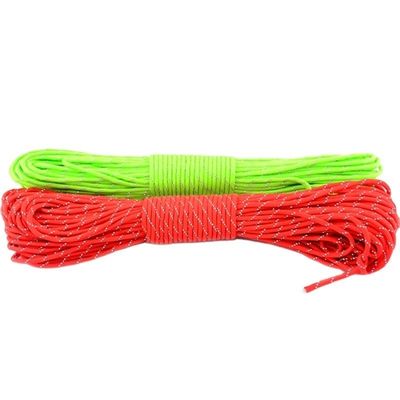 4 mm Durchmesser reflektierendes 7 Stranges Paracord 100FT Polyester 550 Fallschirmseilseil