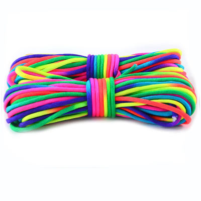 Outdoor Rainbow 550 Paracord 4mm 7 Innenkerne Polyester Fallschirmseilseil