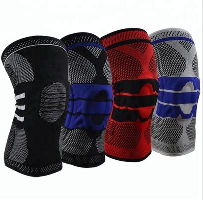 US Outdoor Sports Nylon Silicone Knieunterstützung Kompression Kniebefestigung für Basketball
