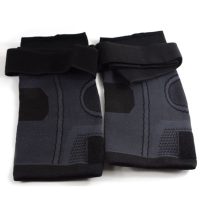 Custom Atemfähige Nylon-Knie-Hülle-Stützspange für ein verstellbares graues Knie-Schutz