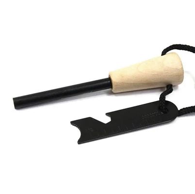 0.050kg Außen Notfall Feuer Starter Flint Stahl Striker Eisenstange mit Holzgriff