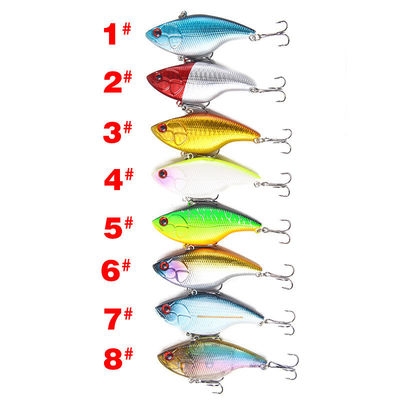 3D-Auge künstlicher Köder 6 Haken Minnow Fangköder Feststoff Schwimmbesätze für Angler