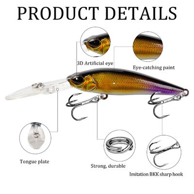 Lange Gießerei 90 mm Sinking Minnow Köder für und Hard Floating Fishing