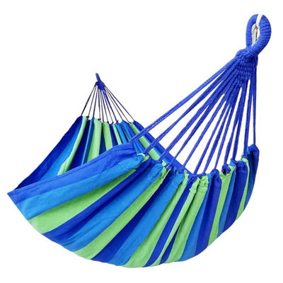 Einzel-Hängematte Portable Leichtgewicht Camping Leinwand-Hängematte Außen-Baumwolle-Hängematte Schaukel