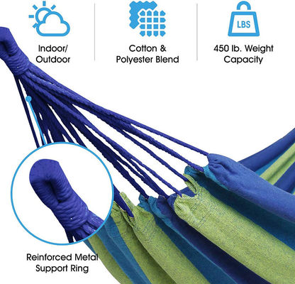Mehrfarbiger Outdoor-Portable Canvas Baumwoll-Hängematte für Camping