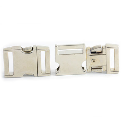 Hochtemperaturbeständiges Hundehalsband 20 mm gebogene Metallseitenfreisetzung Paracord Buckle