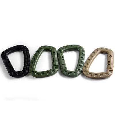 US-amerikanische erste Zahlung Tactical D-Ring Molle Clip Keychain Leichtgewicht Kunststoff-Carabiner