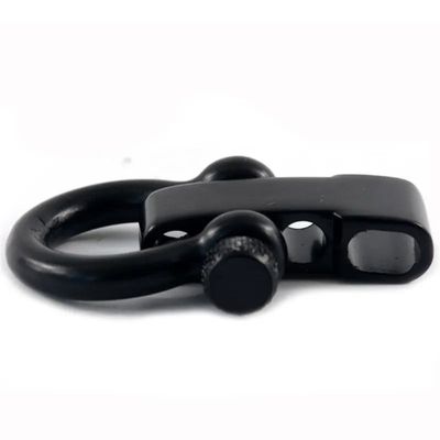 Outdoor Camping Edelstahl Schraubbogen Schnalle 5 mm Schwarz Verstellbares Paracord Schnalle